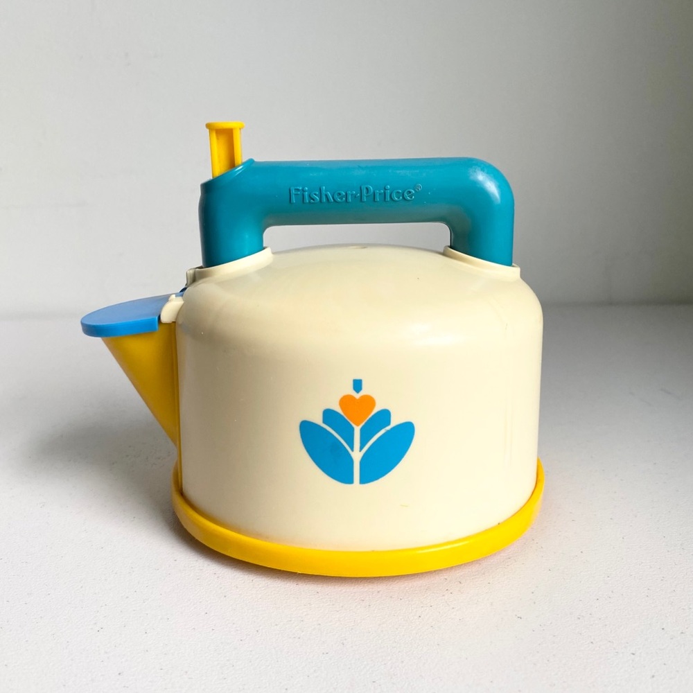 Vintage Fisher-Price 1987 Fun With Food Whistling Toy Tea Kettle